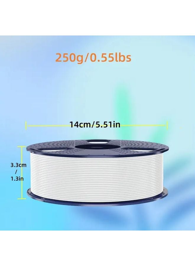 خيوط الطباعة ثلاثية الأبعاد PETG برتقالي شفاف 1.75 مم نفاذية عالية 0.25 كجم لكل بكرة - Image 2